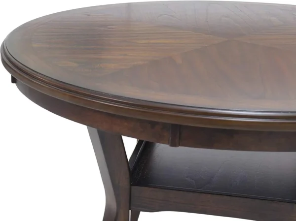 5 Piece Dining Set with 1 Table and 4 Chairs Cherry Brown High Quality Long Lasting Furniture Solid Wood - Image 5