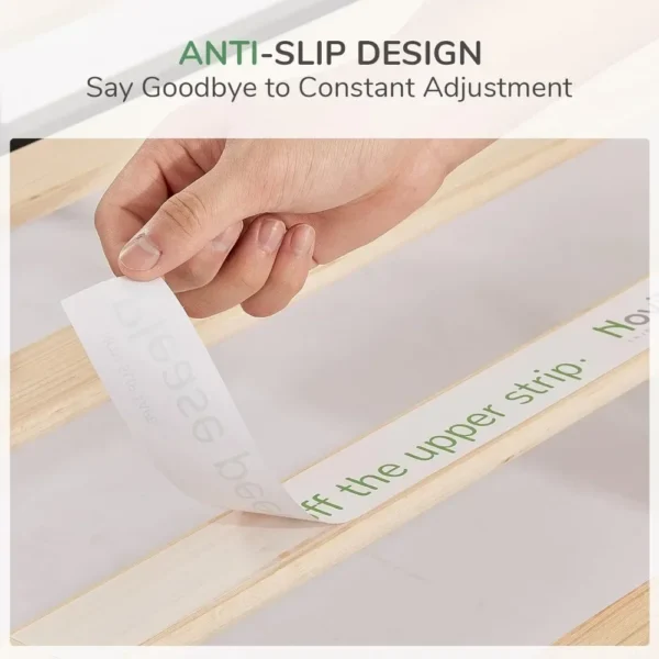 Easy-to-Assemble Queen Bed Frame with Metal Platform and Wood Slat Support - Image 8
