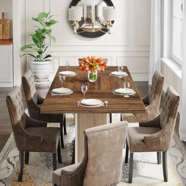 Farmhouse Dining Table: Solid Wood, Made in the USA, Seats 4-6 - Image 3