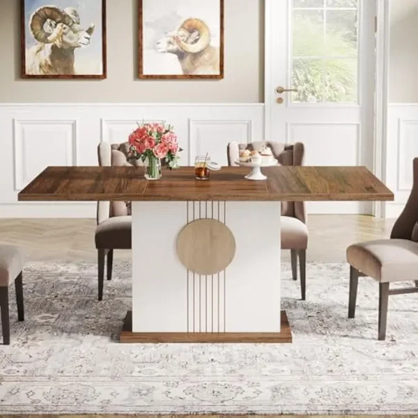Farmhouse Dining Table: Solid Wood, Made in the USA, Seats 4-6 - Image 5