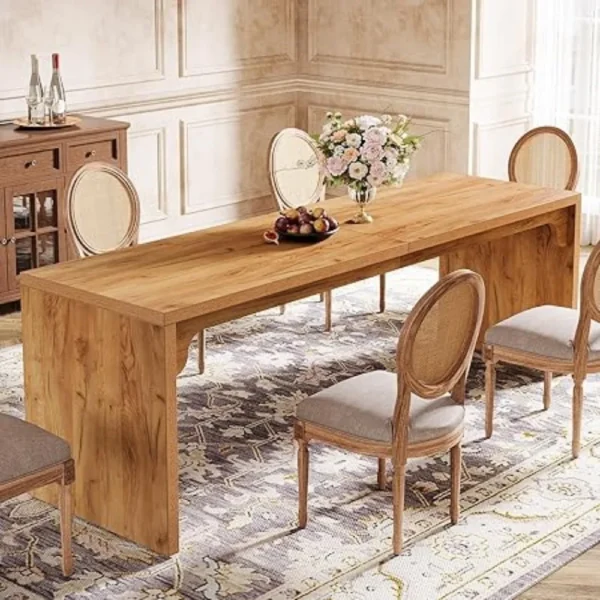 Modern 78" Rectangular Dining Table for 6-8: Elevate Your Dining Experience - Image 3
