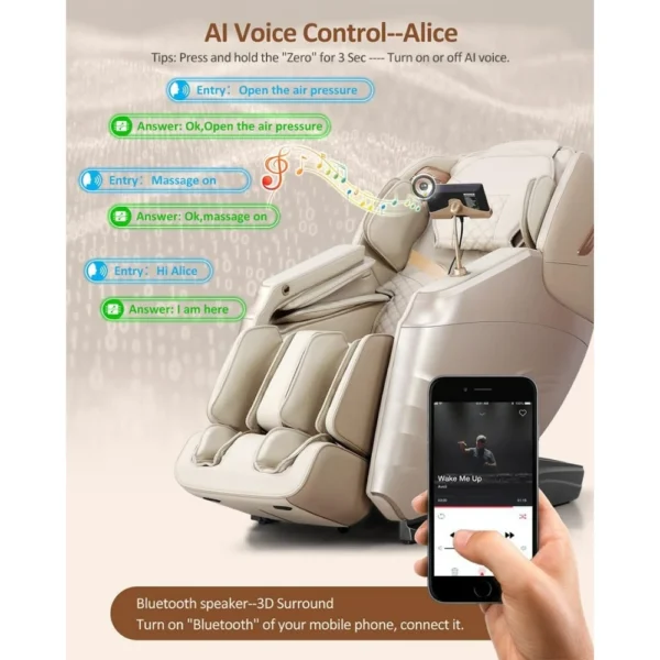 Full Body Zero Gravity SL Track Massage Chair with Yoga Stretching - Image 9