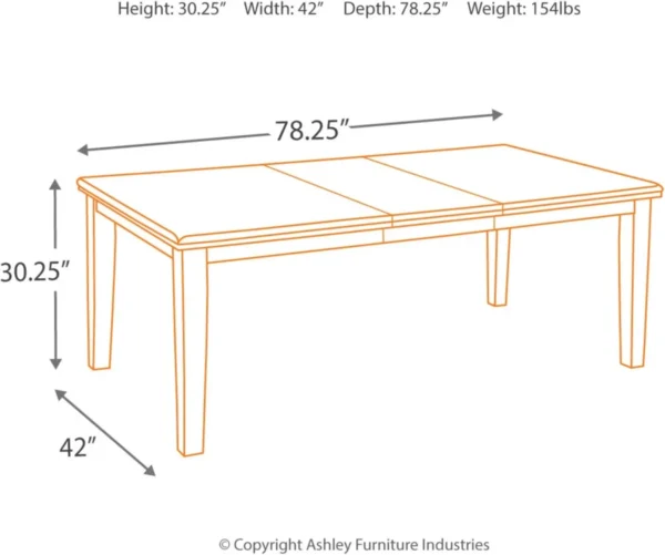 Sheridan Traditional Rectangular Dining Extension Table, Seats 8, Dark Brown, Casual, Classic, Sturdy - Image 4