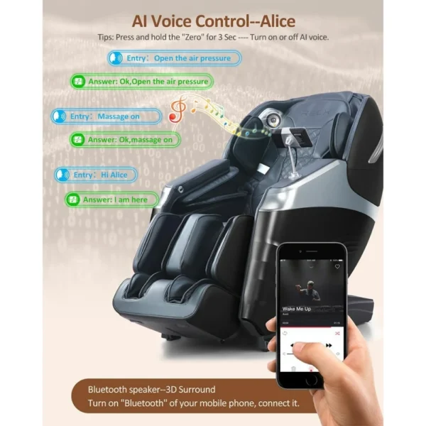 Full Body Zero Gravity SL Track Massage Chair with Yoga Stretching - Image 16