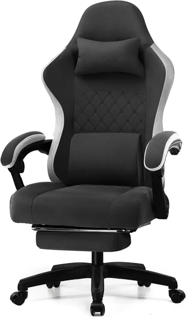 Ergonomic Gaming Chair with Pocket Spring Cushion, Linkage Armrests, Footrest, and High Back for Enhanced Comfort and Style - Image 9