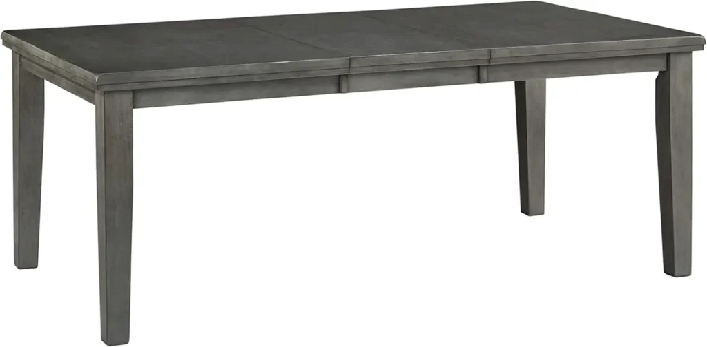 Sheridan Modern Farmhouse Dining Table with Butterfly Leaf Extension in Dark Gray