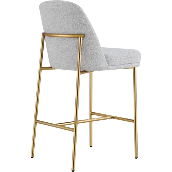 Counter Height Bar Stools Set of 2, FSC Certified Metal Barstools for Kitchen Island, 27" H Seat Height,Fabric - Image 5