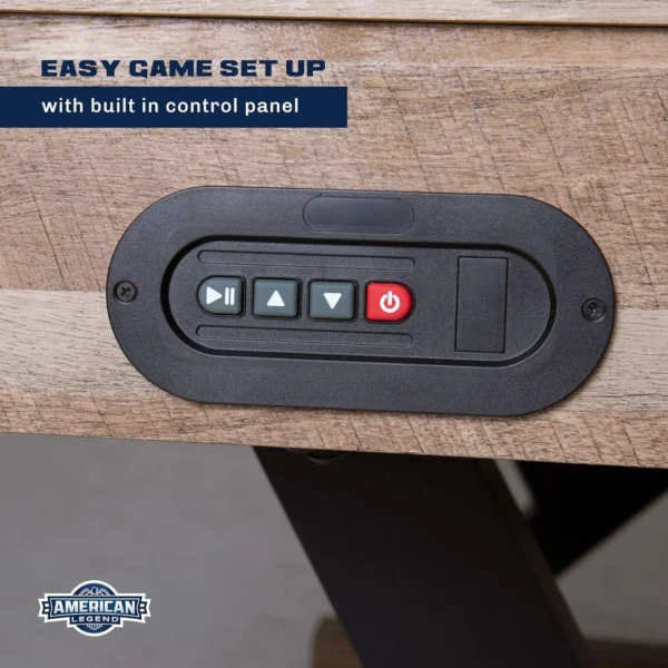 84" Air-Powered Hockey Table: Rustic Wood, Modern Design, K-Shaped Legs - Image 6