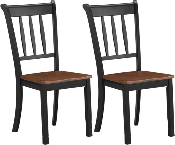 Elevate Your Dining Experience: Set of 4 Armless Wood Dining Chairs with Solid Rubberwood Frame - Image 8