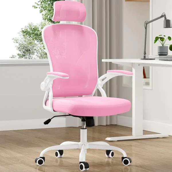 Ergonomic Office Chair with Headrest, Adjustable Lumbar Support, Flip-up Armrests, Breathable Mesh Back, 5-Year Warranty - Image 12