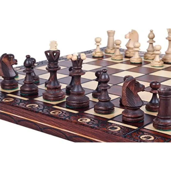 Handcrafted Wooden Chess Masterpiece: A Timeless Gift for Strategy Enthusiasts