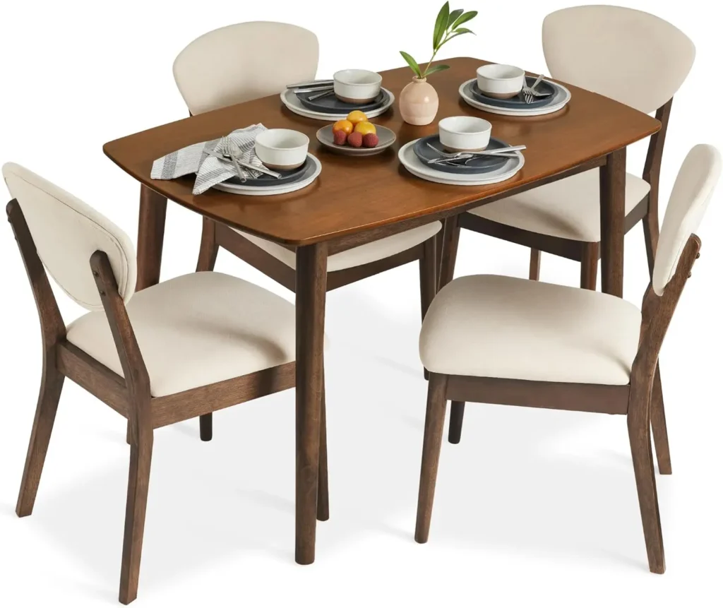 5-Piece Mid-Century Modern Dining Set