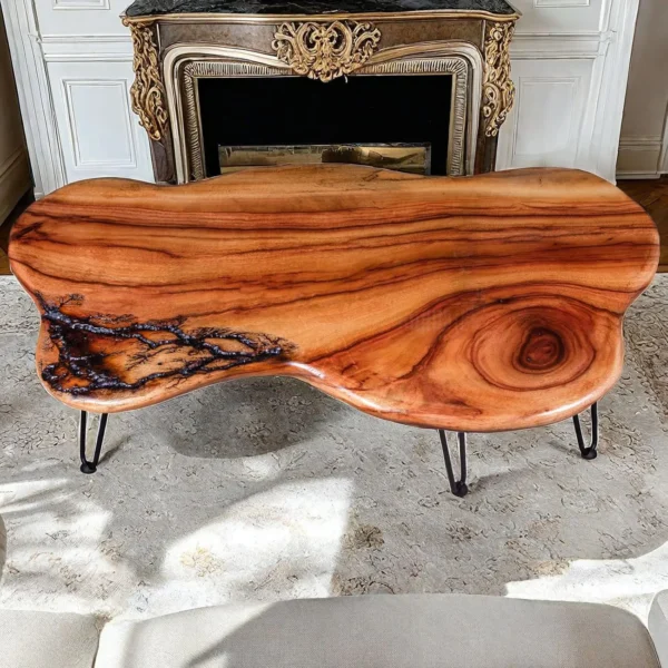 DUTRIEUX Live Edge Natural Wood Coffee Table, 35” x 20” - Image 7