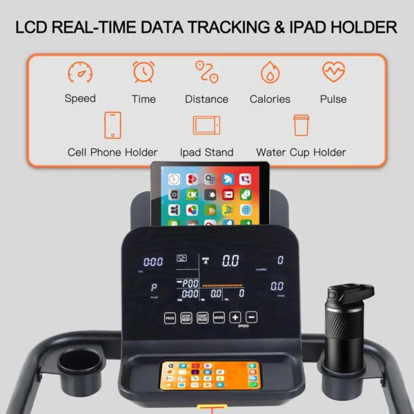 Home Treadmills: LCD Display, Incline, 300-350 lbs Capacity for Walking and Running - Image 2