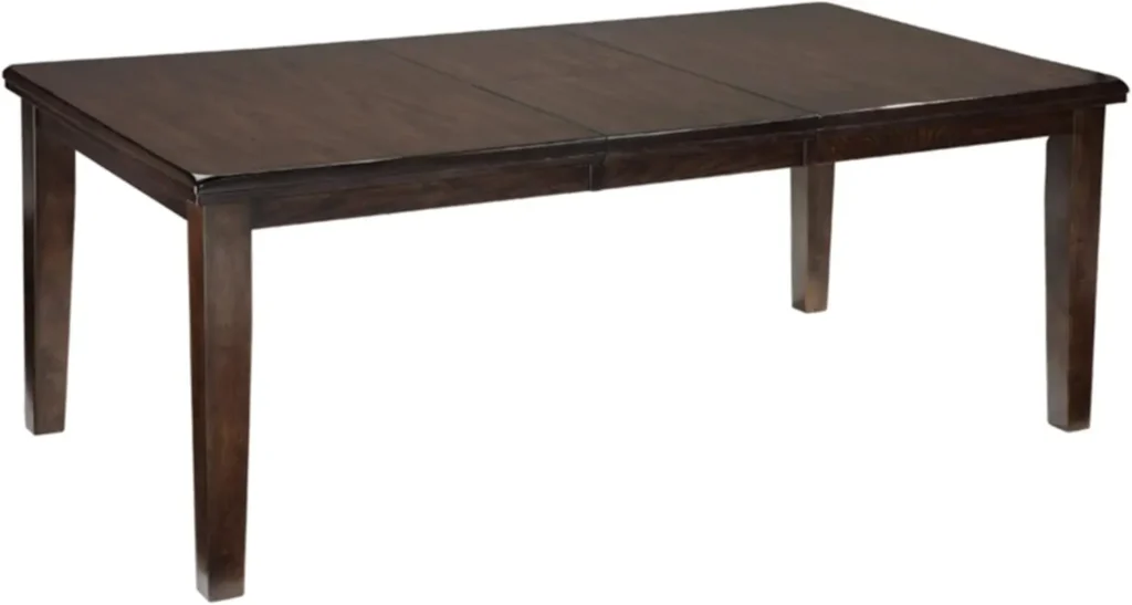 Sheridan Traditional Rectangular Dining Extension Table, Seats 8, Dark Brown, Casual, Classic, Sturdy