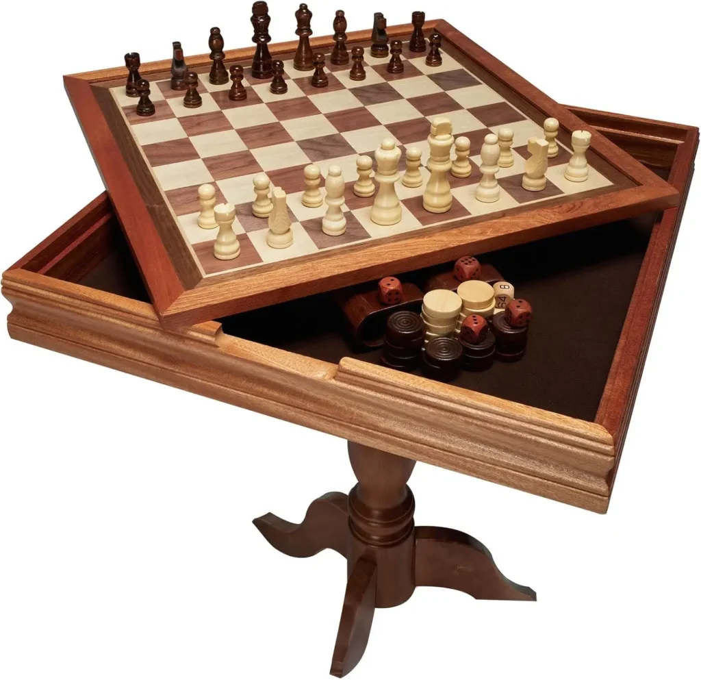 3-in-1 Chess, Checkers, and Backgammon: The Ultimate Game Table for Strategic Masterminds