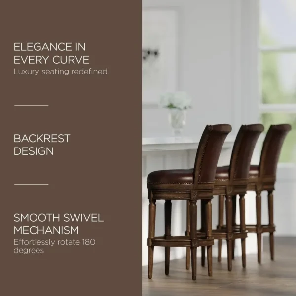 Captivating Barstool: Elevate Your Home with Vintage Charm and Modern Comfort - Image 3