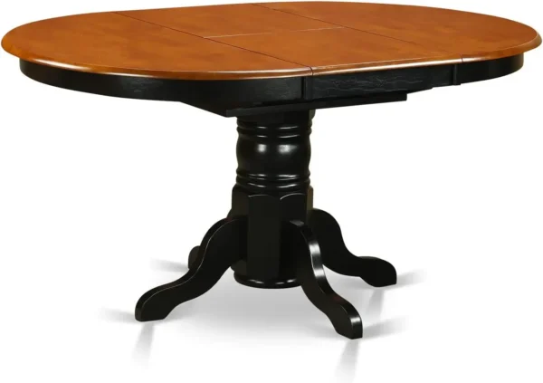 7-Piece Modern Dining Set: Oval Wooden Table with Butterfly Leaf and 6 Padded Chairs (42x60 Inch) - Image 2