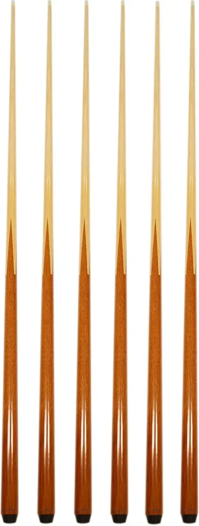 Set of 6 Pool Cues 36"/42"/48"/57" Real 4-Prong House Bar Billiard Pool Cue Stick