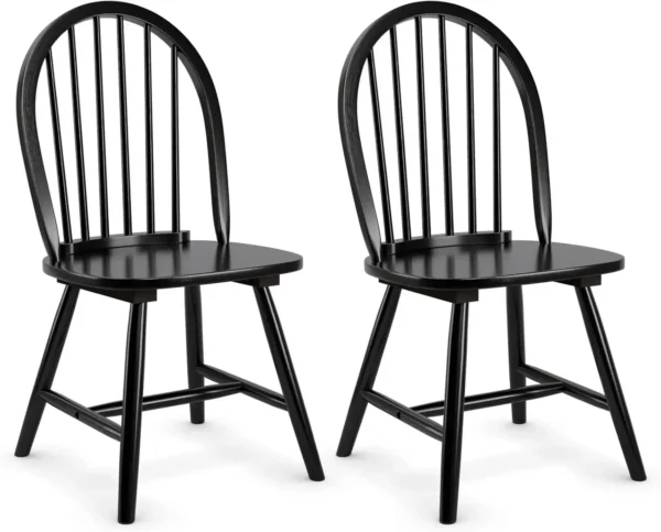 Set of 4 Windsor Chairs, Wood Dining Chairs, French Country Armless Spindle Back Dining Chairs, Farmhouse Kitchen Dining - Image 8