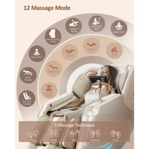 Full Body Zero Gravity SL Track Massage Chair with Yoga Stretching - Image 3