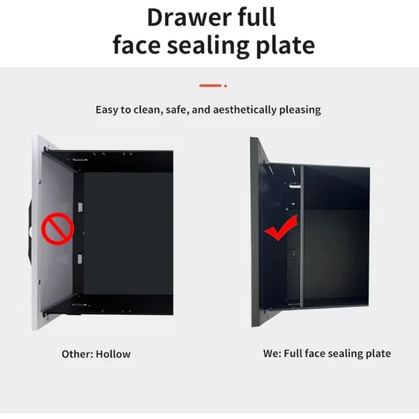 3-Drawer Mobile File Cabinet with Rolling Casters for Legal Documents, Available in Black, Grey, or White, Made in the USA - Image 4