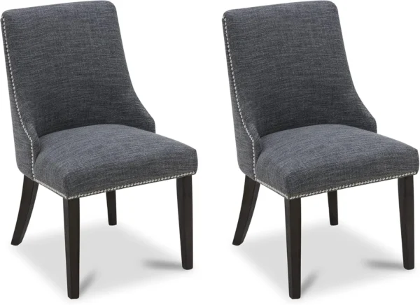 Farmhouse Dining Chairs with Nailhead Trim, Fabric High Back upholstered Chairs, Dining Room Chairs Set of 2 - Image 10