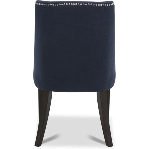 Farmhouse Dining Chairs with Nailhead Trim, Fabric High Back upholstered Chairs, Dining Room Chairs Set of 2 - Image 6
