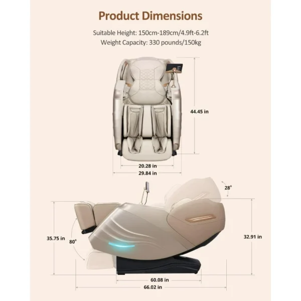 Full Body Zero Gravity SL Track Massage Chair with Yoga Stretching - Image 2