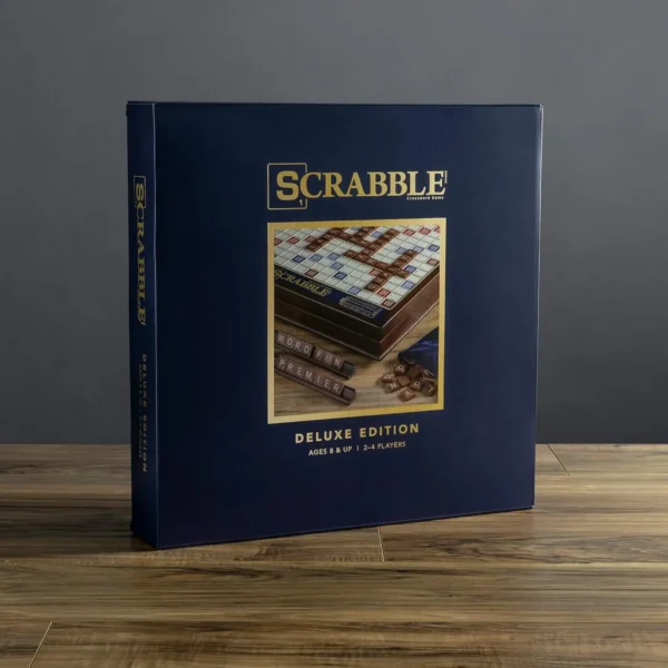 Deluxe Scrabble: Mahogany Cabinet with Rotating Game Board for Enhanced Gameplay - Image 5