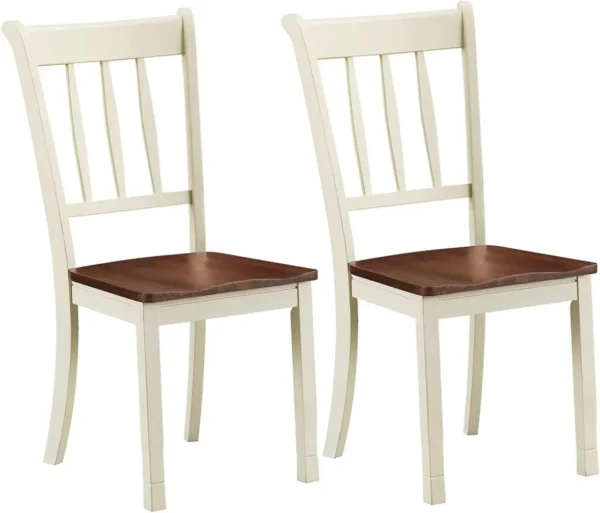 Elevate Your Dining Experience: Set of 4 Armless Wood Dining Chairs with Solid Rubberwood Frame - Image 7