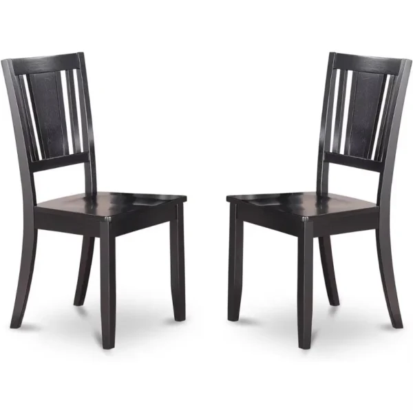 Dudley Kitchen Dining Faux Leather Upholstered Wood Chairs, Set of 2, Mahogany Finish - Image 3