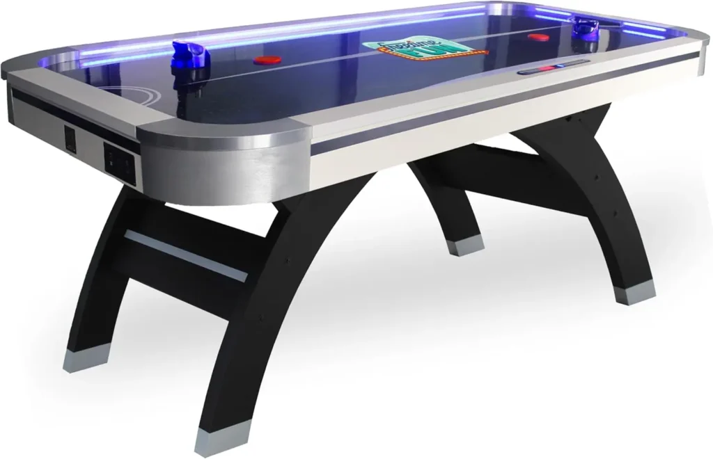 Light Up Air Hockey Table: Full-Size Arcade Game for Adults with LED Lighting