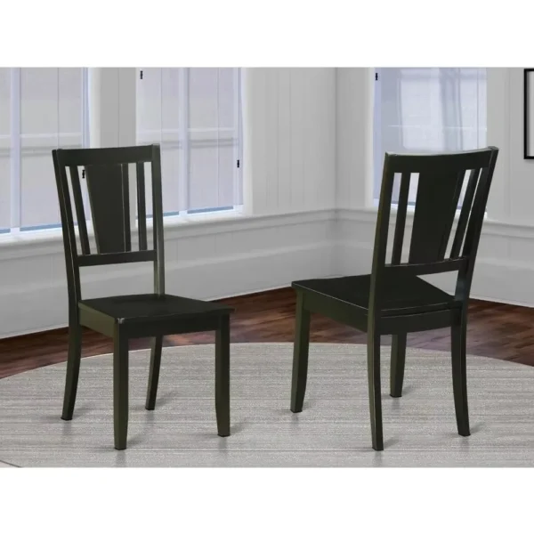 Dudley Kitchen Dining Faux Leather Upholstered Wood Chairs, Set of 2, Mahogany Finish - Image 5