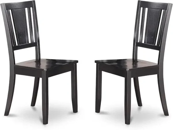 Dudley Kitchen Dining Faux Leather Upholstered Wood Chairs, Set of 2, Mahogany Finish - Image 9
