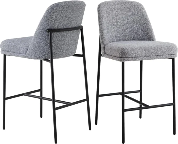 Counter Height Bar Stools Set of 2, FSC Certified Metal Barstools for Kitchen Island, 27" H Seat Height,Fabric - Image 8