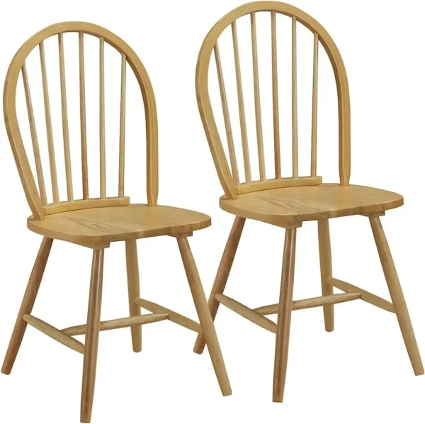 Set of 4 Windsor Chairs, Wood Dining Chairs, French Country Armless Spindle Back Dining Chairs, Farmhouse Kitchen Dining - Image 7