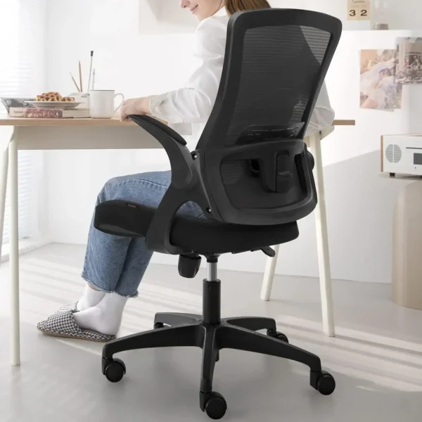 High Back Mesh Chair with Adjustable Height and Ergonomic Design for Home Office Computer Desk | Beige, Black, Grey | USA - Image 8
