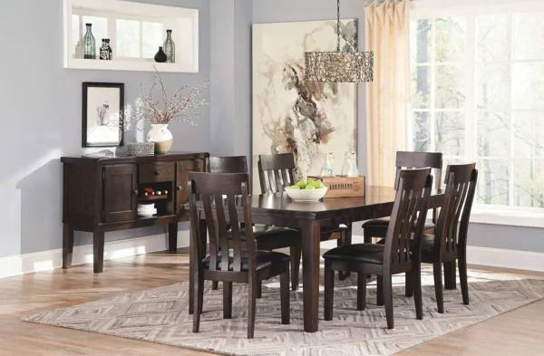 Sheridan Traditional Rectangular Dining Extension Table, Seats 8, Dark Brown, Casual, Classic, Sturdy - Image 6